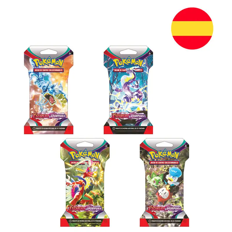 Sobre Emblistado Escarlata y Púrpura Pokemon español
